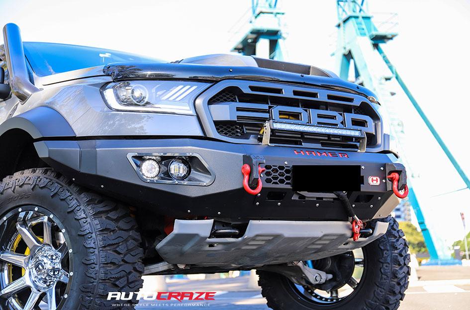 FORD RANGER RAPTOR RAMPAGE CHROME CENTER AND GLOSS BLACK OUTER
